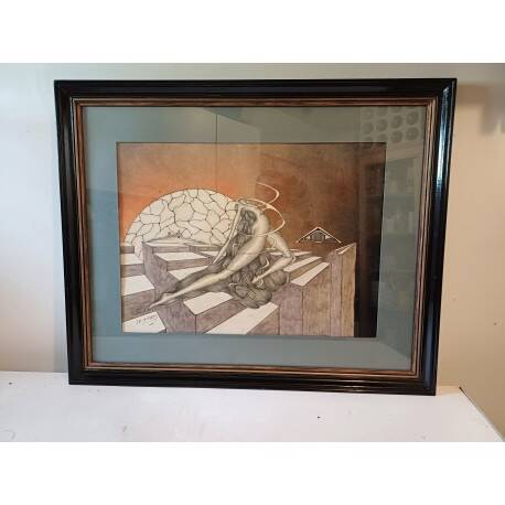 Lithograph by J.M. Sostras, 1984