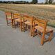 Set of 4 elm chairs from the Regain house.