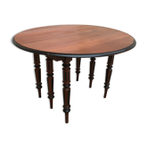 Round table 6 feet with solid mahogany extensions