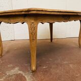 Regency style dining table in veneer and solid oak 20th century