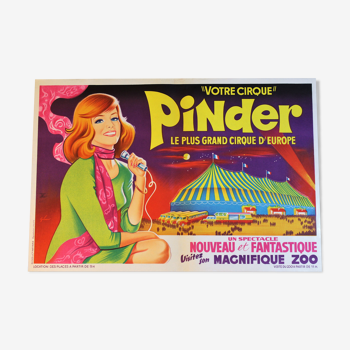 Affiche cirque Pinder 1960s