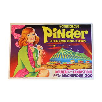 Affiche cirque Pinder 1960s