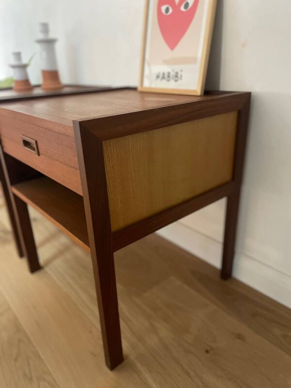 Paire de chevets vintage teck – Gillis Lundgren “System” – IKEA 1960