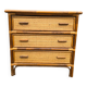 Rattan chest of drawers with 3 drawers