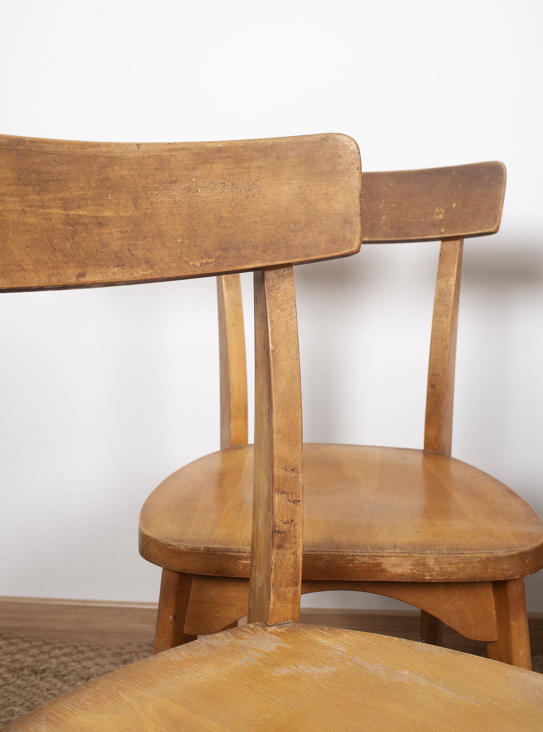 Ensemble de 4 chaises de bistrot luterma, estampillées
