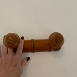 Pop-up Christmas 2022 -Coat rack 2 antique hooks in vintage wood