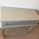 Beautiful console in gray-green patinated wood