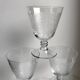 Set of 6 large crystal wine glasses engraved 60s