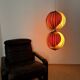 Wooden Double Moon Pendant Lamp