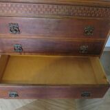 Art Deco chest of drawers with 4 drawers in oak, France 1930s-50s