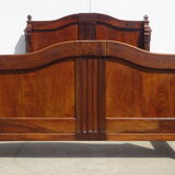 Walnut bed and walnut magnifying glass nineteenth century