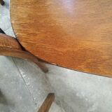 Set of 4 wooden bistro chairs stamped Baumann