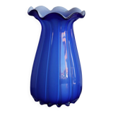 Vintage Italian Cobalt Blue Blown Glass Vase