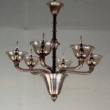 Venetian lustre made of Murano glass in amethyst colour, circa 1920.