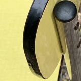 Chaises Formica jaune  pieds compas 1950