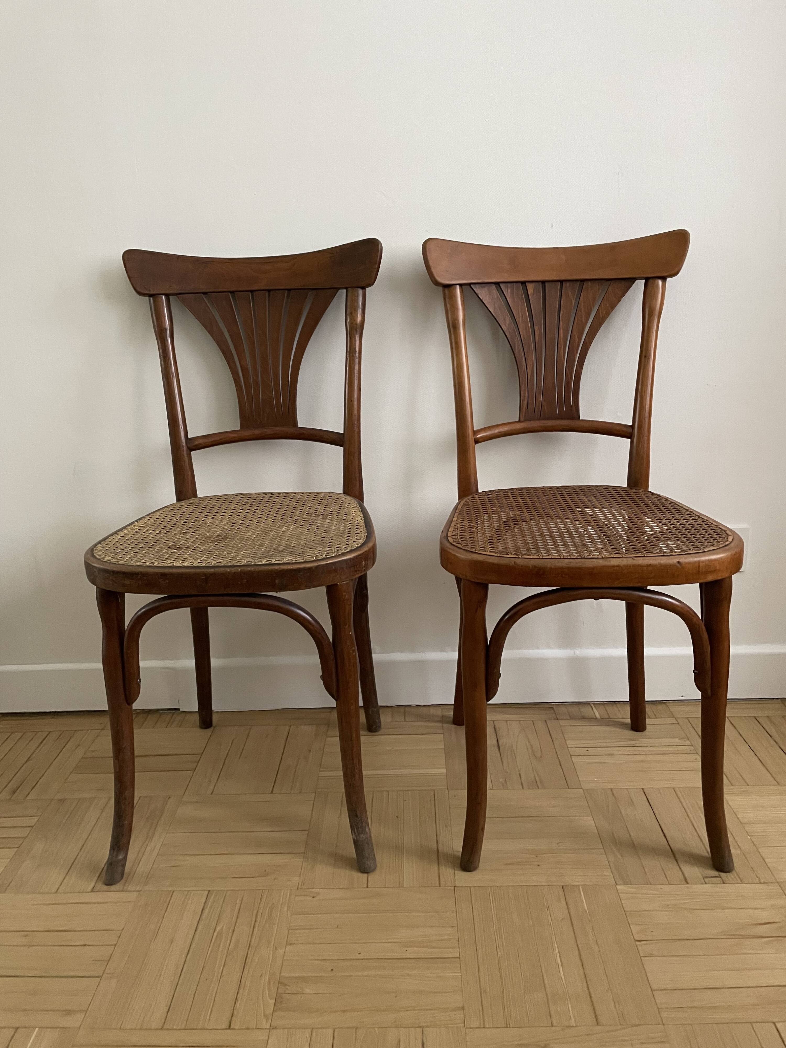 Lot de 2 chaises de bistrot Kohn n°196