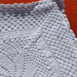 Retro crochet cushion