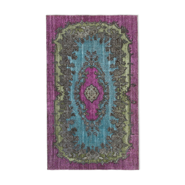 Hand-Knotted Antique Turkish 1980s 164 cm x 275 cm Purple Carpet