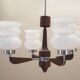 Wooden chandelier, Danish design, 1970s, production: Denmark