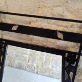 Art deco wrought iron coat holder