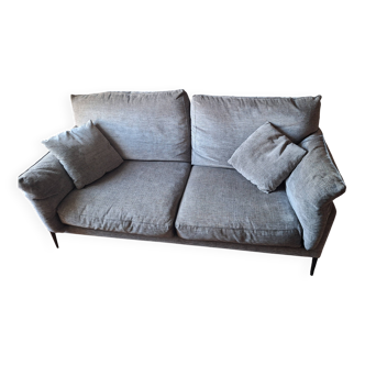 Canapé 2 places gris Duvivier