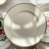 6 Mismatched Vintage Plates with Floral Pattern