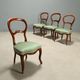 Antique Louis-Philippe walnut chairs, Italy, 19th century