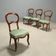 Antique Louis-Philippe walnut chairs, Italy, 19th century