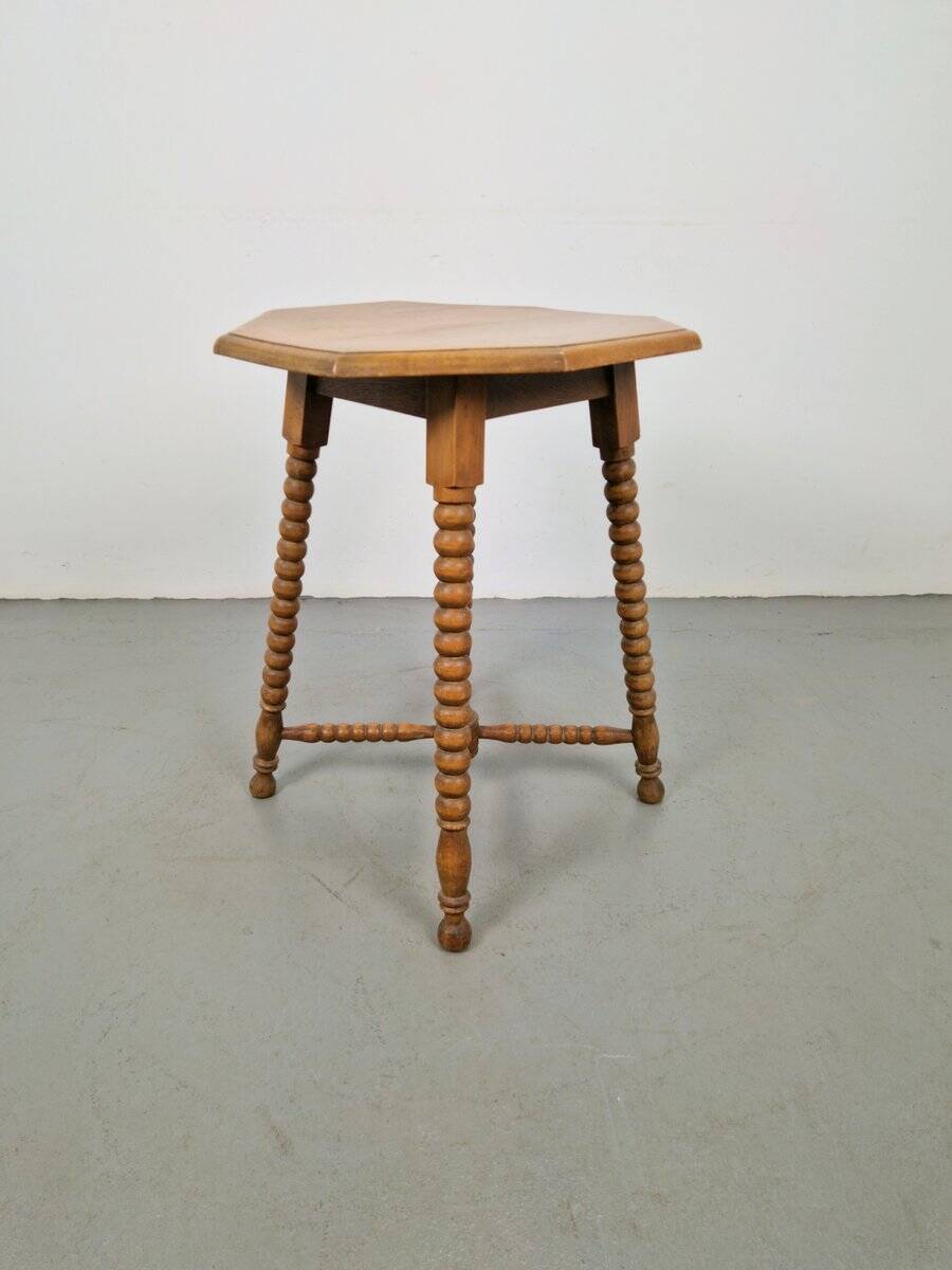 Vintage Dutch Bobbin Side Table, 1930s