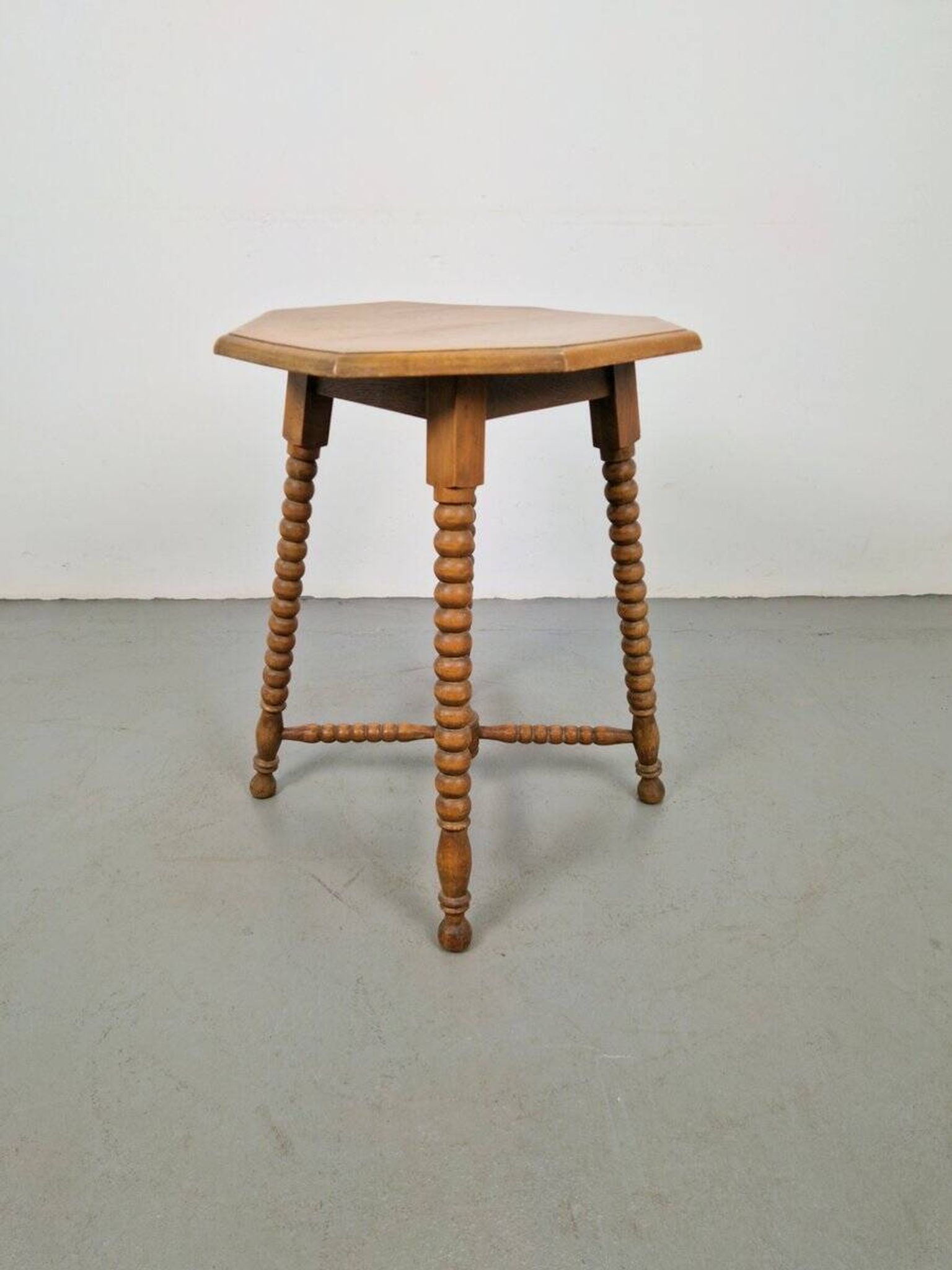 Vintage Dutch Bobbin Side Table, 1930s