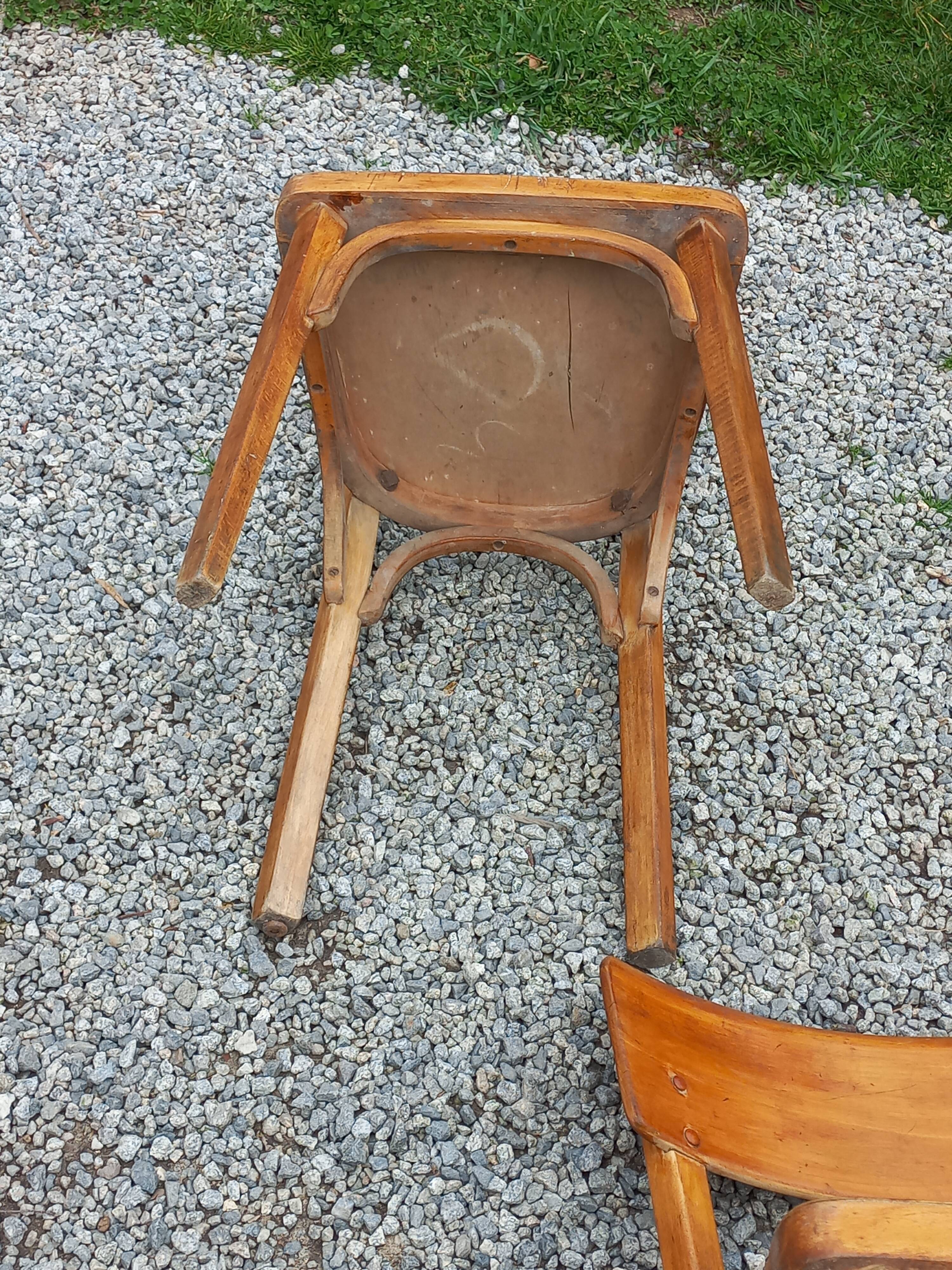Set of 6 1950s bistro chairs