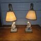 Pair of Louis XVI style bedside lamps, late 19th century