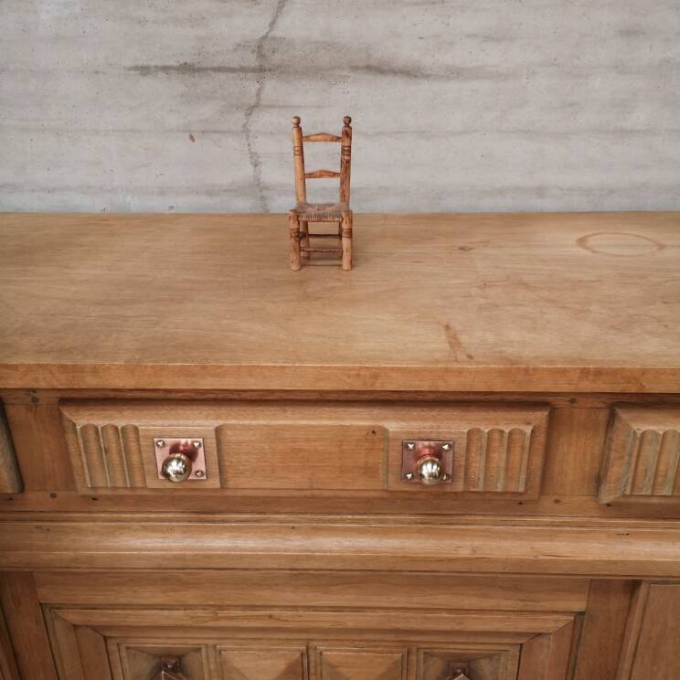 Sideboard buffet oak charles dudouyt art deco 1940
