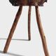 French Olive Wood Rustic / Wabi Sabi Accent Side Table / Stool, Early 20th C.