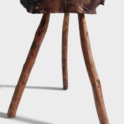 French Olive Wood Rustic / Wabi Sabi Accent Side Table / Stool, Early 20th C.