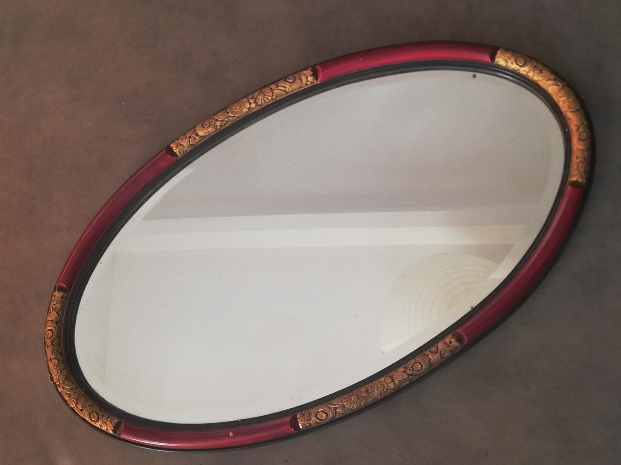 Miroir Art Déco ovale