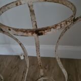 Pair of old pot holders in original cast iron / patina