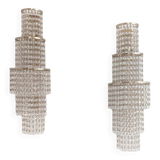 Pair of crystal appliques. France, 1970s.