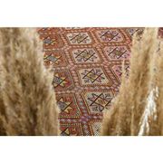 1970s Vintage Turkish Hand-Knotted Wool Cotton Brown Area Rug 157x277