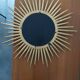 Golden wooden sun mirror