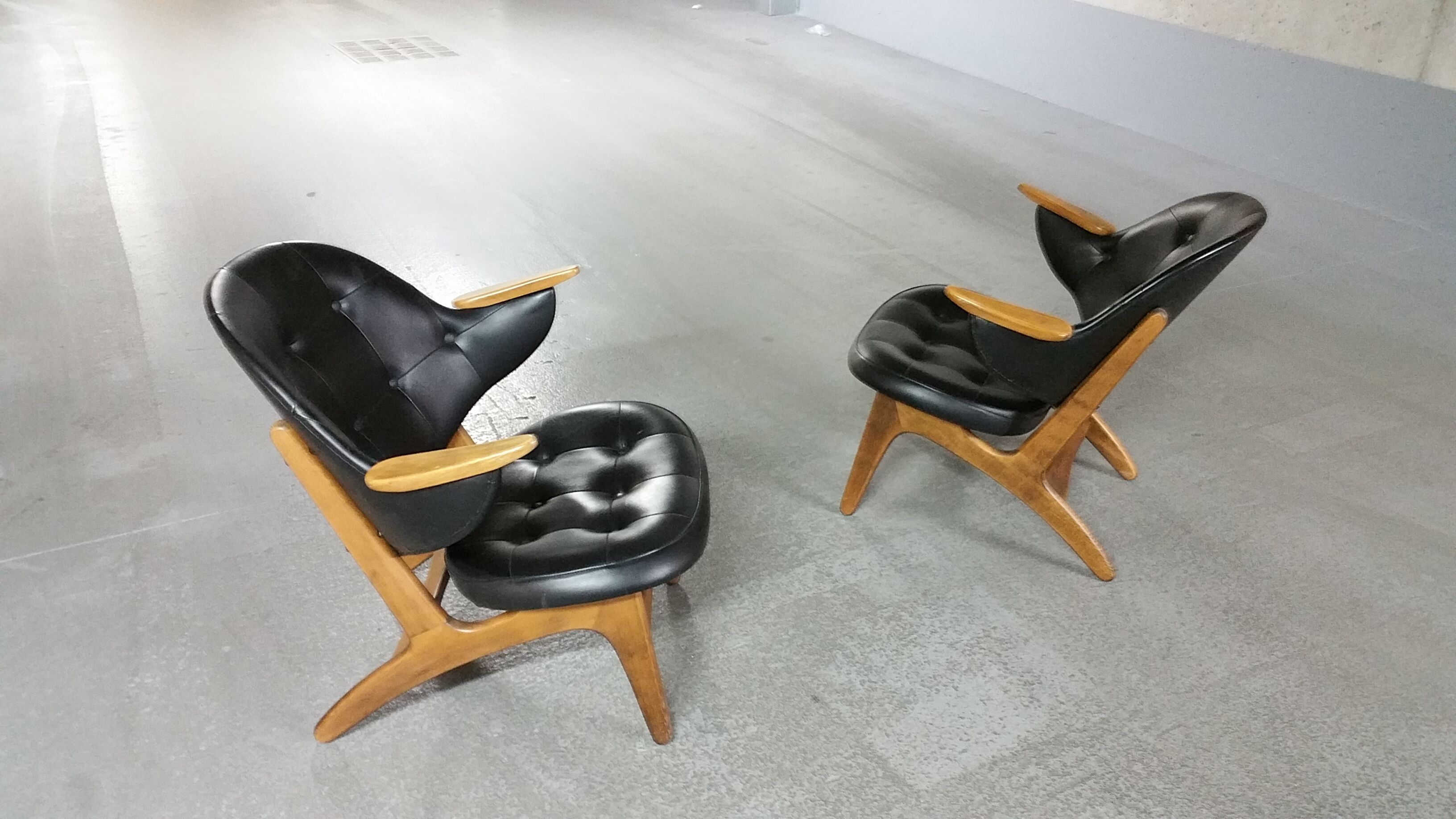 Chair cocktail Danish of Carl Edward Matthes Scandinavian vintage 50-60 years