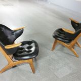 Chair cocktail Danish of Carl Edward Matthes Scandinavian vintage 50-60 years