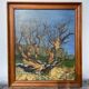 Antique painting of a forest landscape