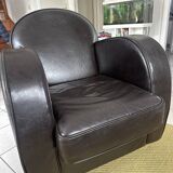 Genuine leather club chair