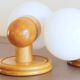 2 vintage wooden wall lights ALLIBERT model CYPRIA