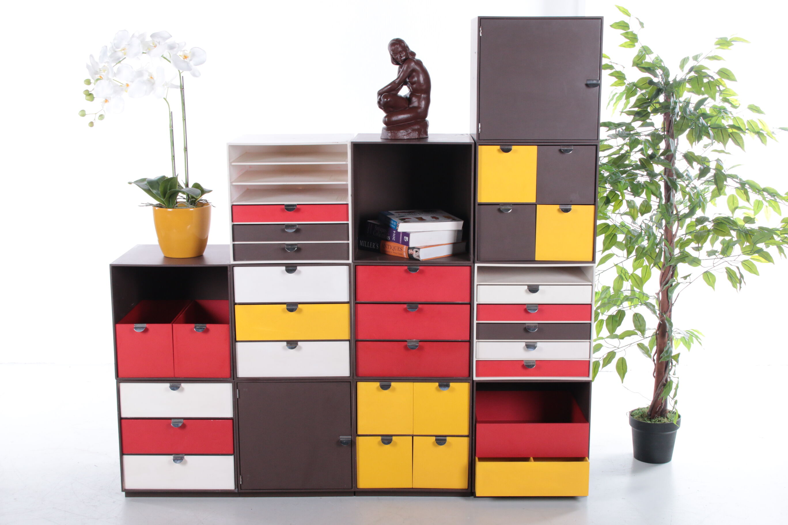 Vintage Palaset Palanox Modular Storage Boxes Set of 12, Made by Treston Oy, Finland 1972