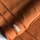 Antique linen and cotton towel dyed terracotta