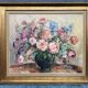 Mr. Sévéry (1895-1987). Painting "Bouquet of flowers in a vase". Impressionism.