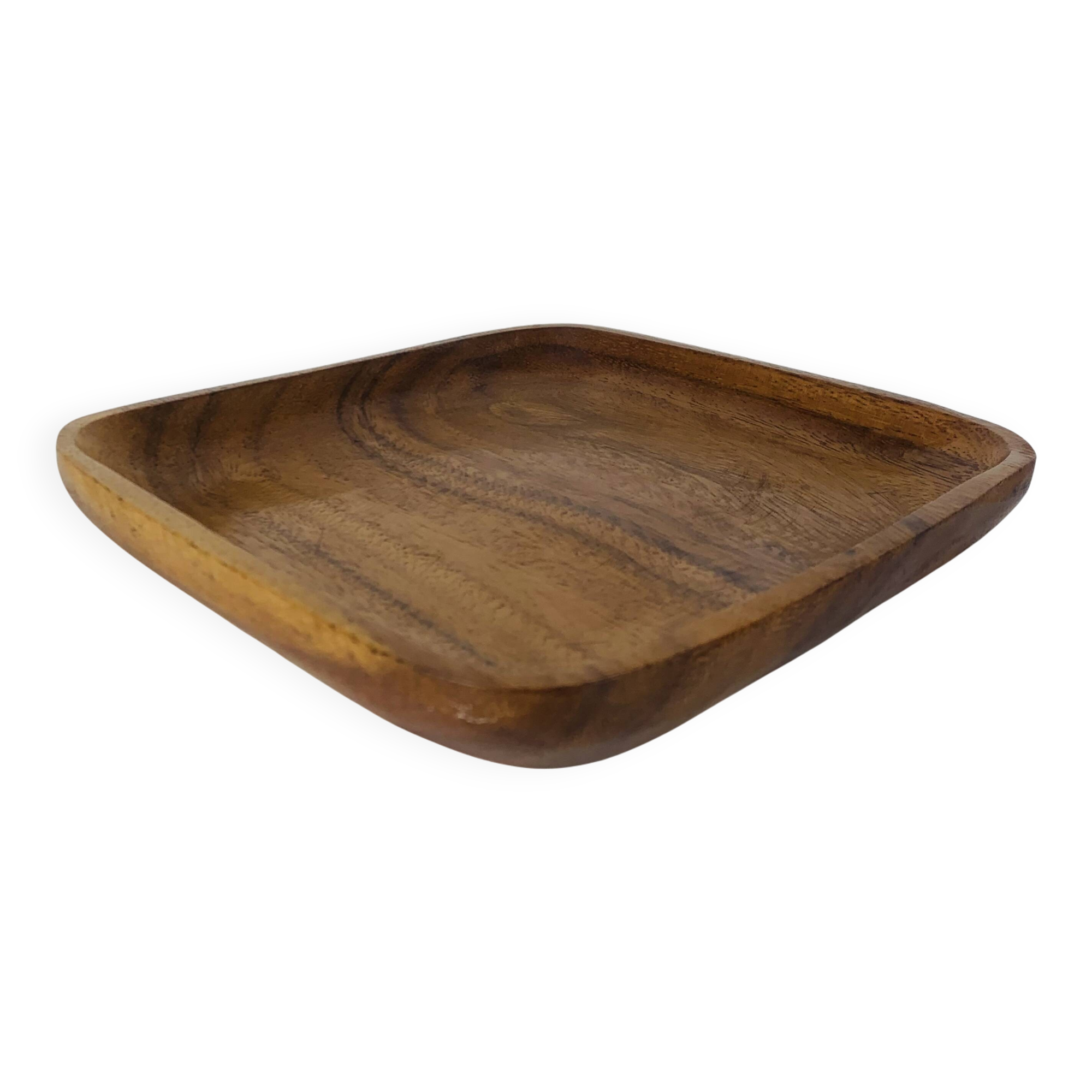 Scandinavian square teak pocket emptier, 1960s