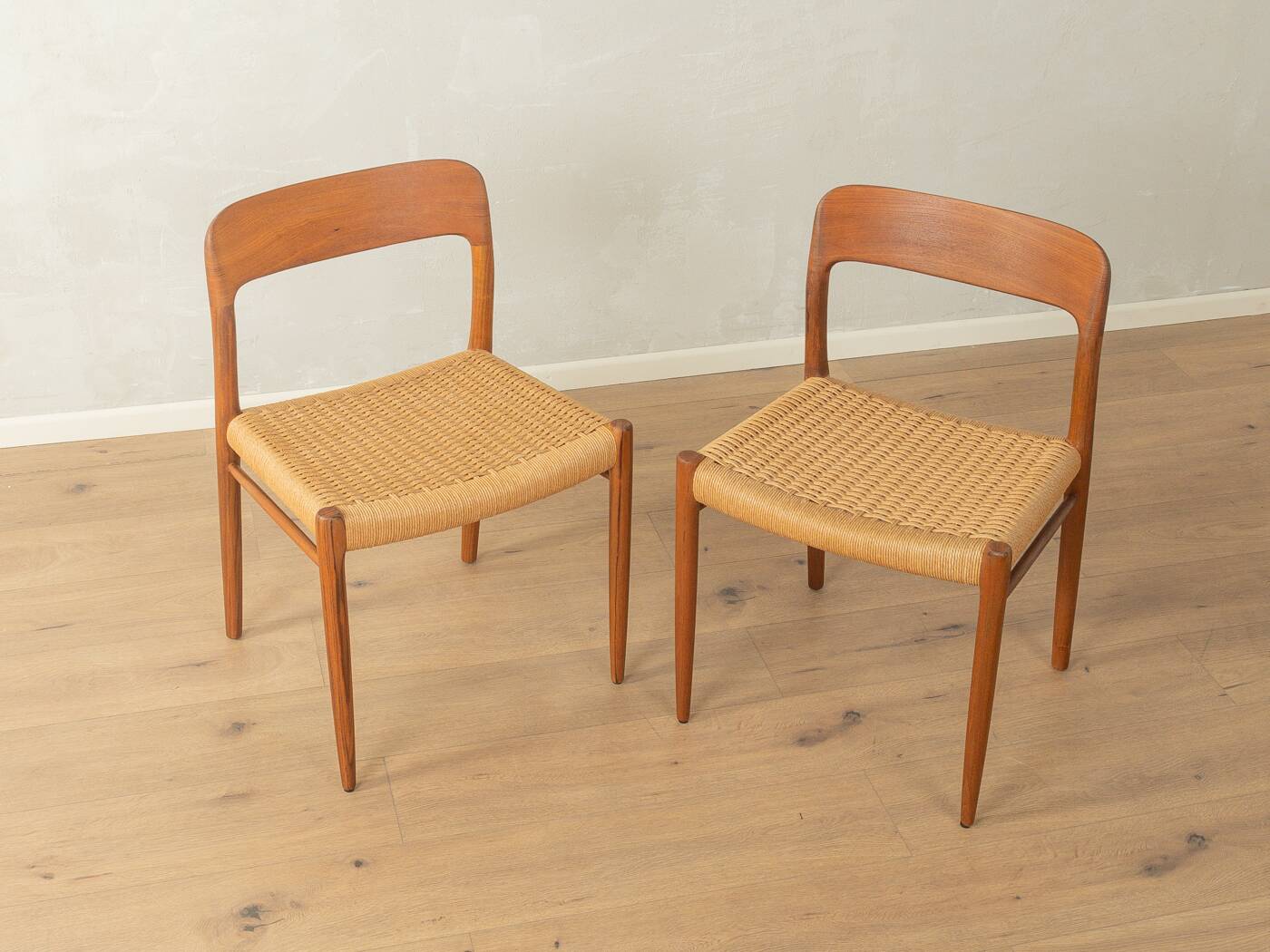 Model 75 dining chair set by Niels O. Møller, 1950s